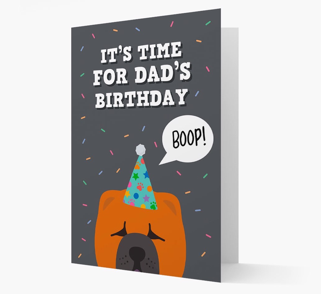 Dad's Birthday Boop: Personalised {breedFullName} Card