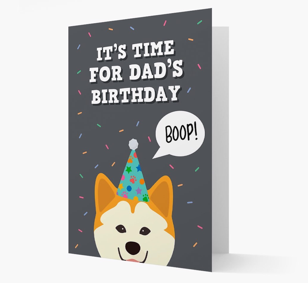 Dad's Birthday Boop: Personalised {breedFullName} Card