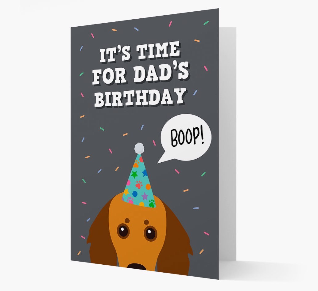 Dad's Birthday Boop: Personalised {breedFullName} Card