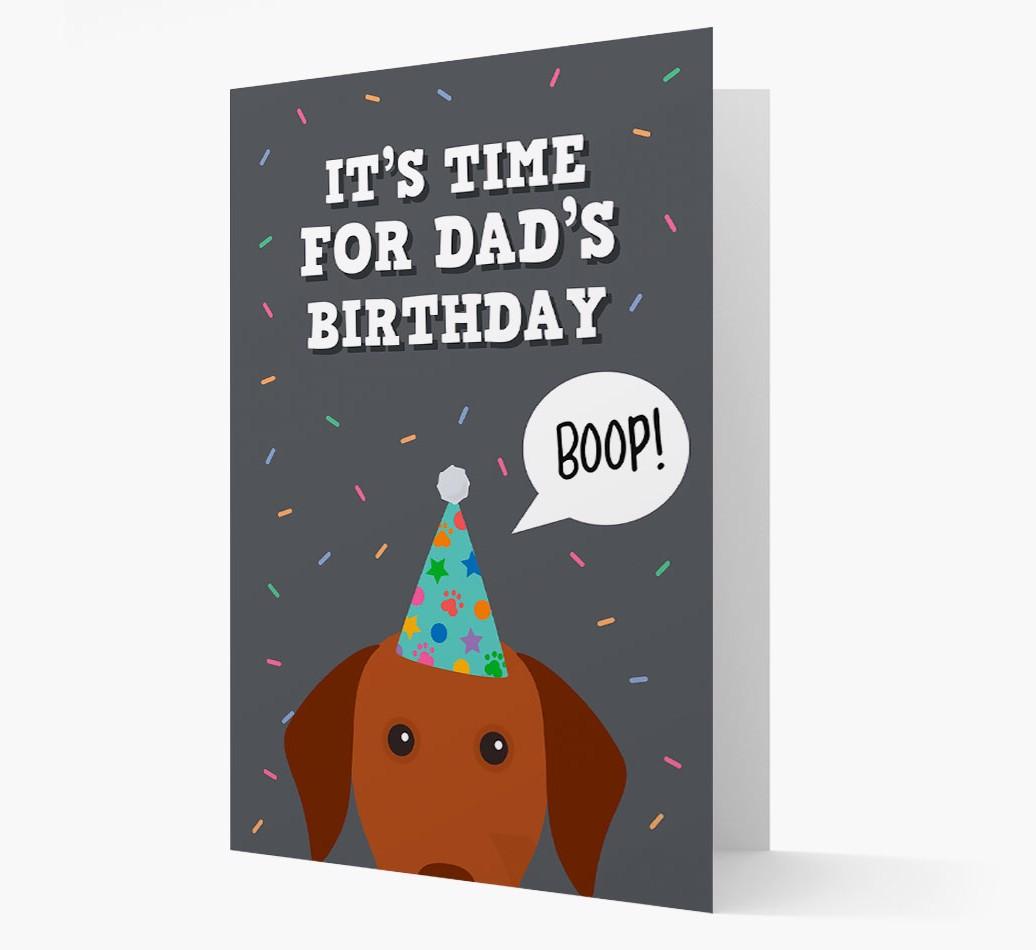 Dad's Birthday Boop: Personalised {breedFullName} Card