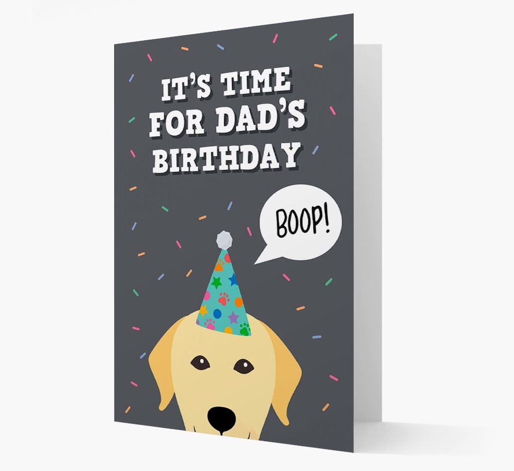 Dad's Birthday Boop: Personalised {breedFullName} Card