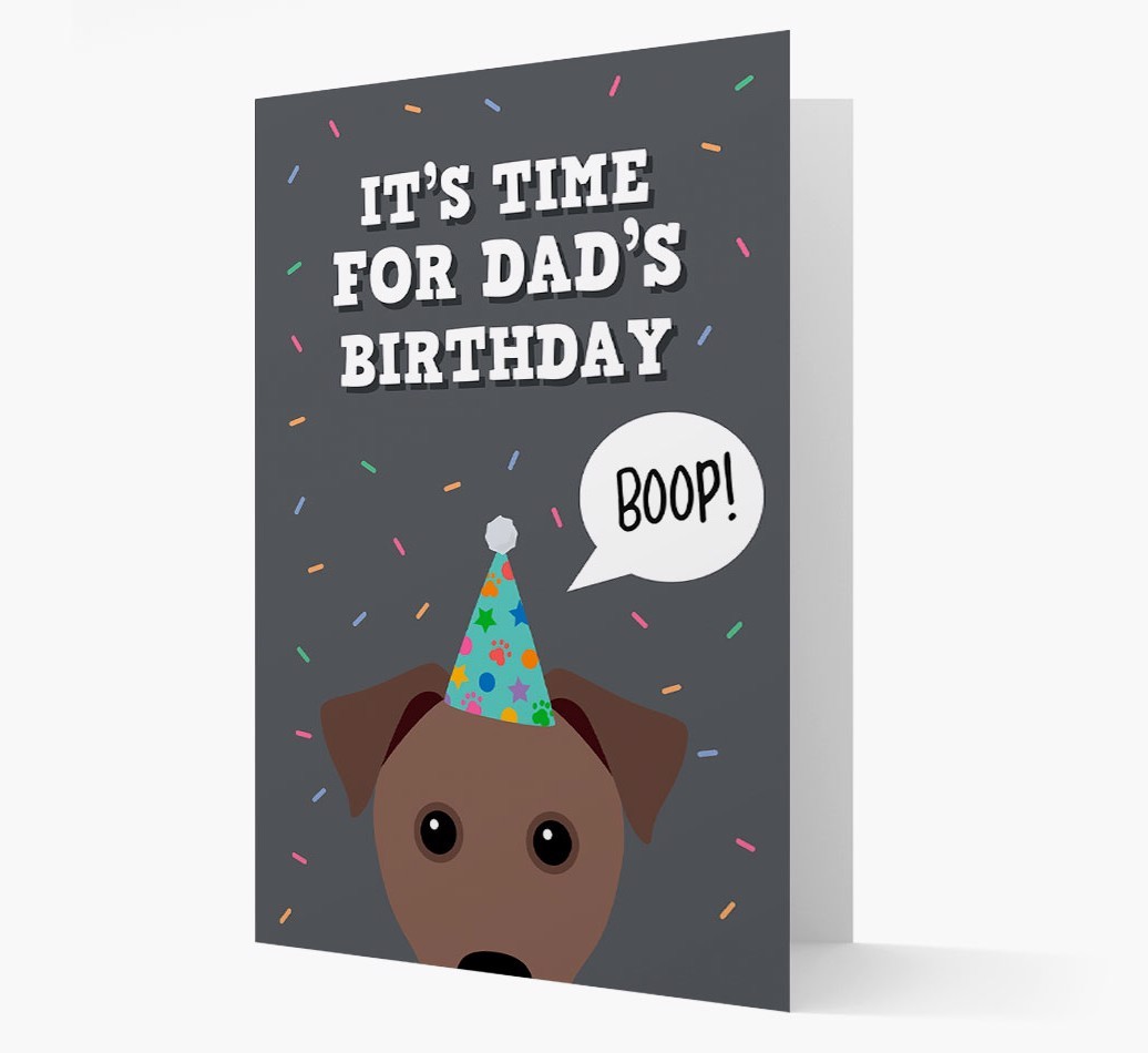 Dad's Birthday Boop: Personalised {breedFullName} Card