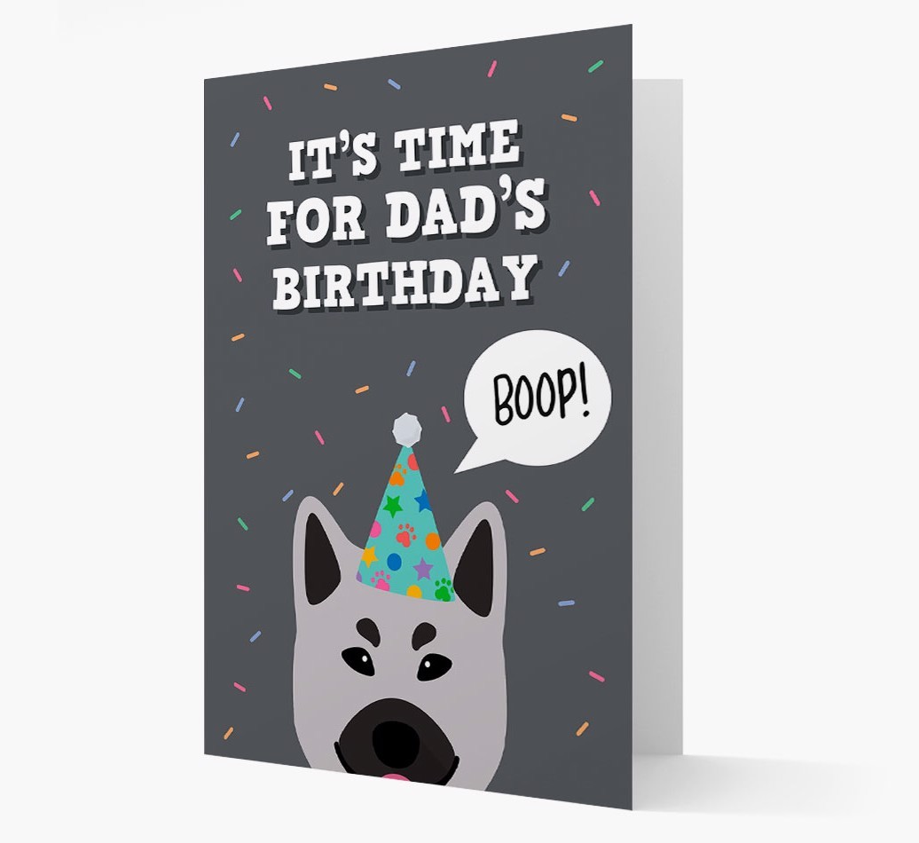 Dad's Birthday Boop: Personalised {breedFullName} Card