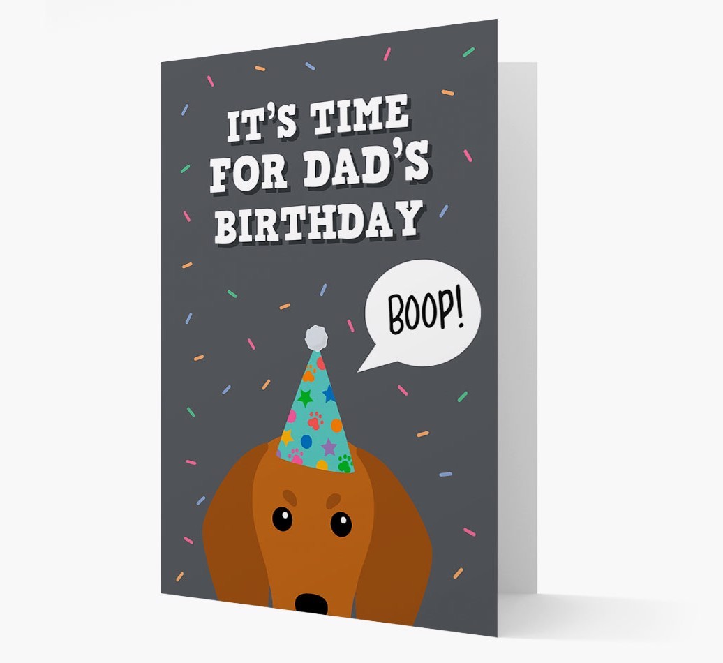 Dad's Birthday Boop: Personalised {breedFullName} Card