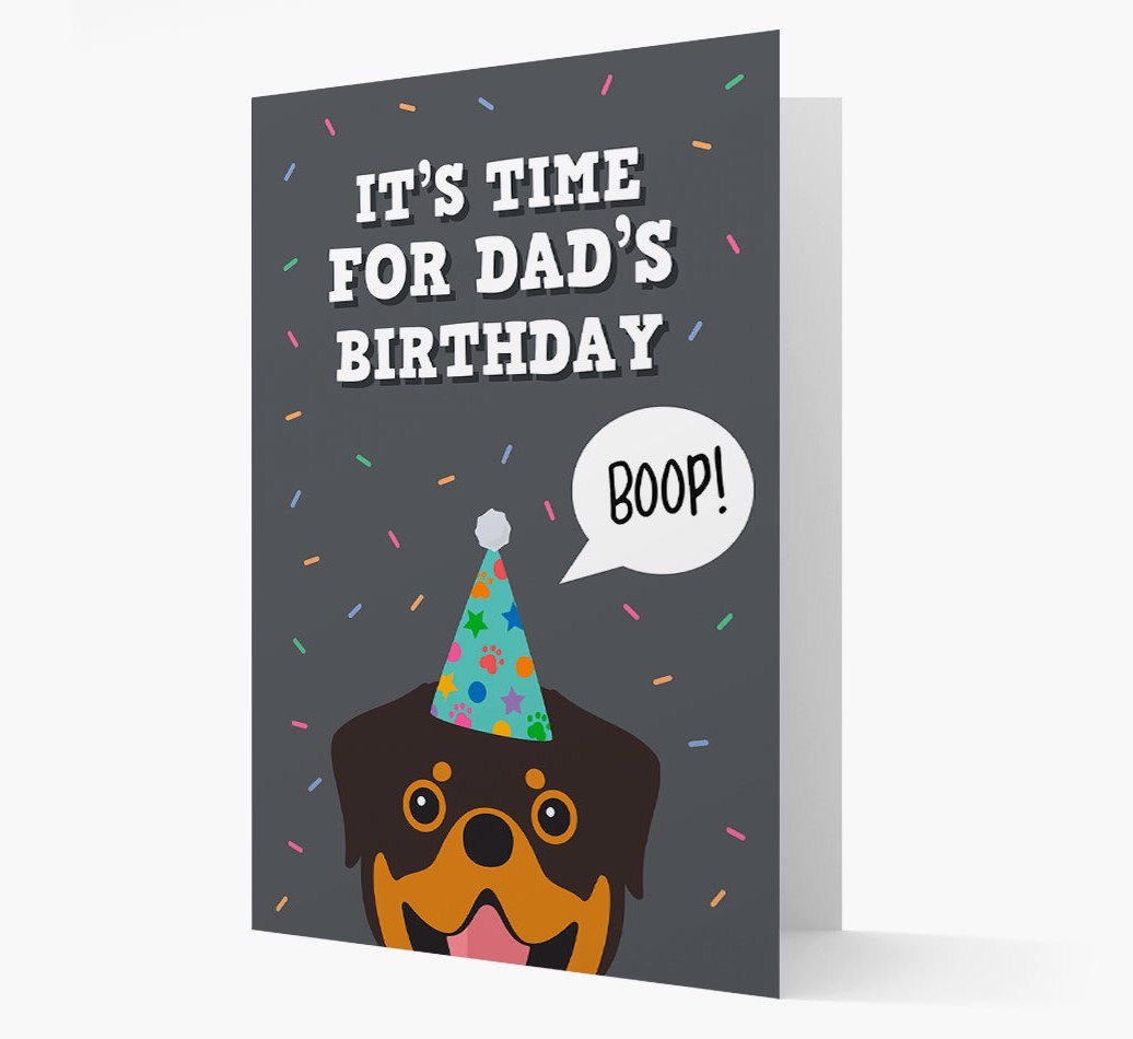 Dad's Birthday Boop: Personalised {breedFullName} Card