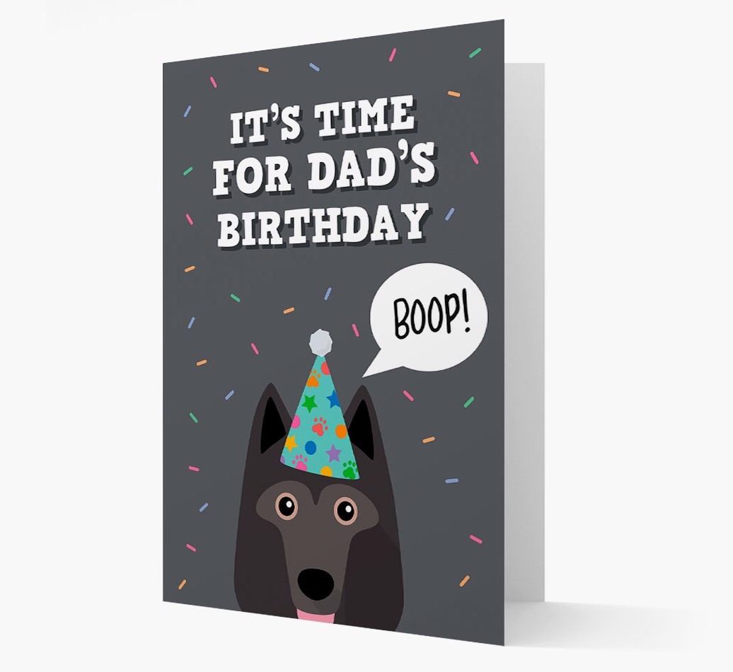 Dad's Birthday Boop: Personalised {breedFullName} Card