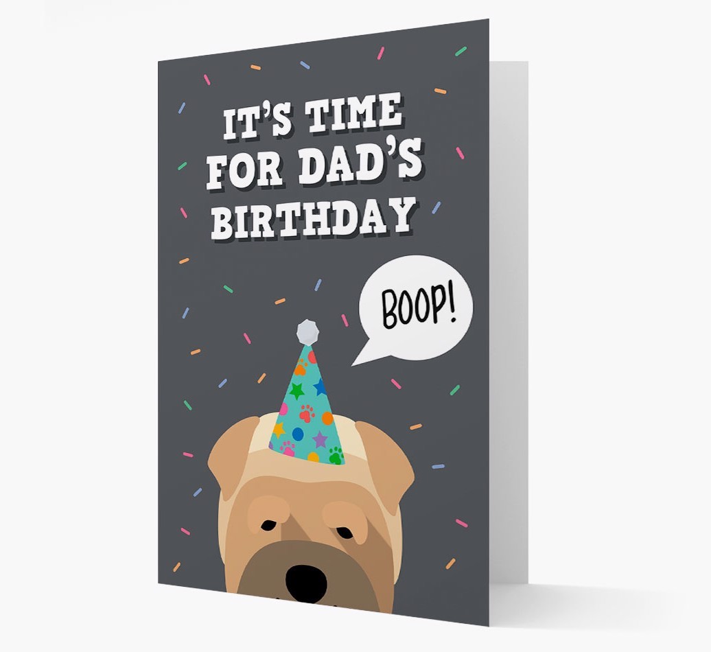 Dad's Birthday Boop: Personalised {breedFullName} Card