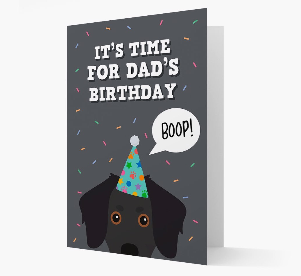 Dad's Birthday Boop: Personalised {breedFullName} Card
