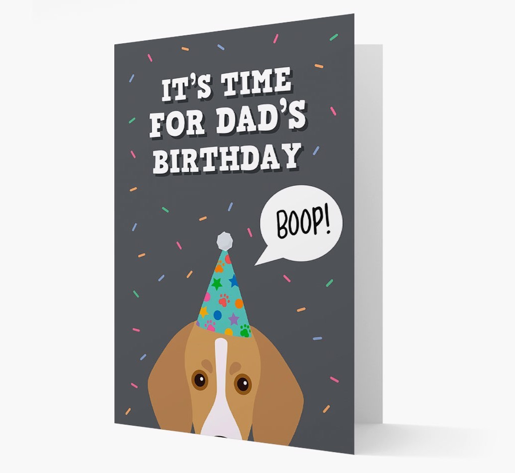 Dad's Birthday Boop: Personalised {breedFullName} Card