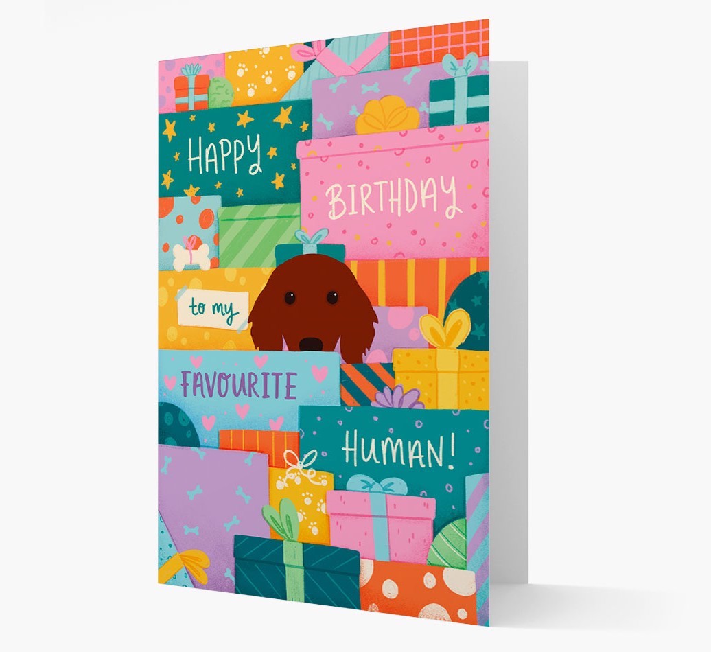Happy Birthday To My Favourite Human: Personalised {breedFullName} Card