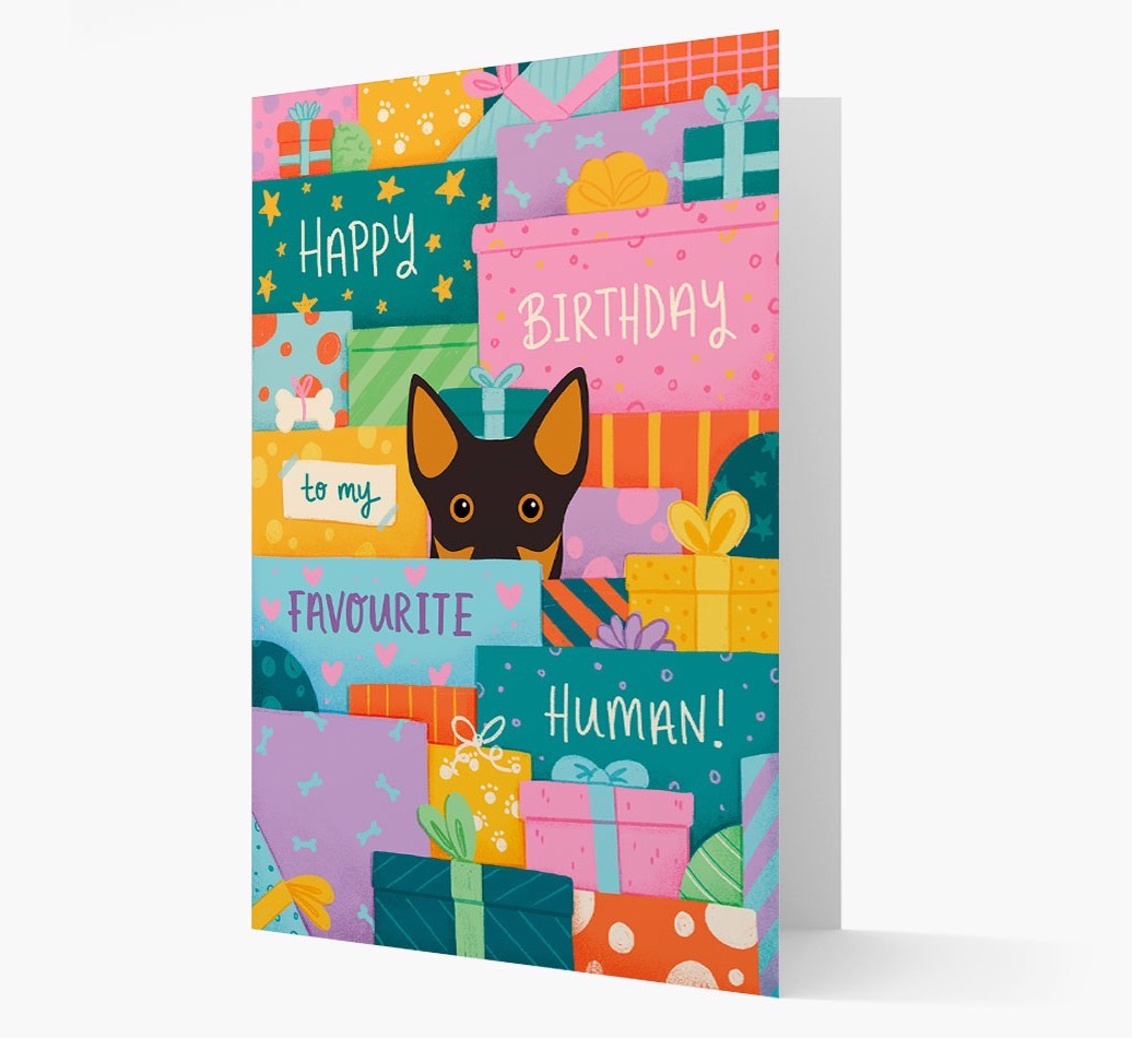 Happy Birthday To My Favourite Human: Personalised {breedFullName} Card