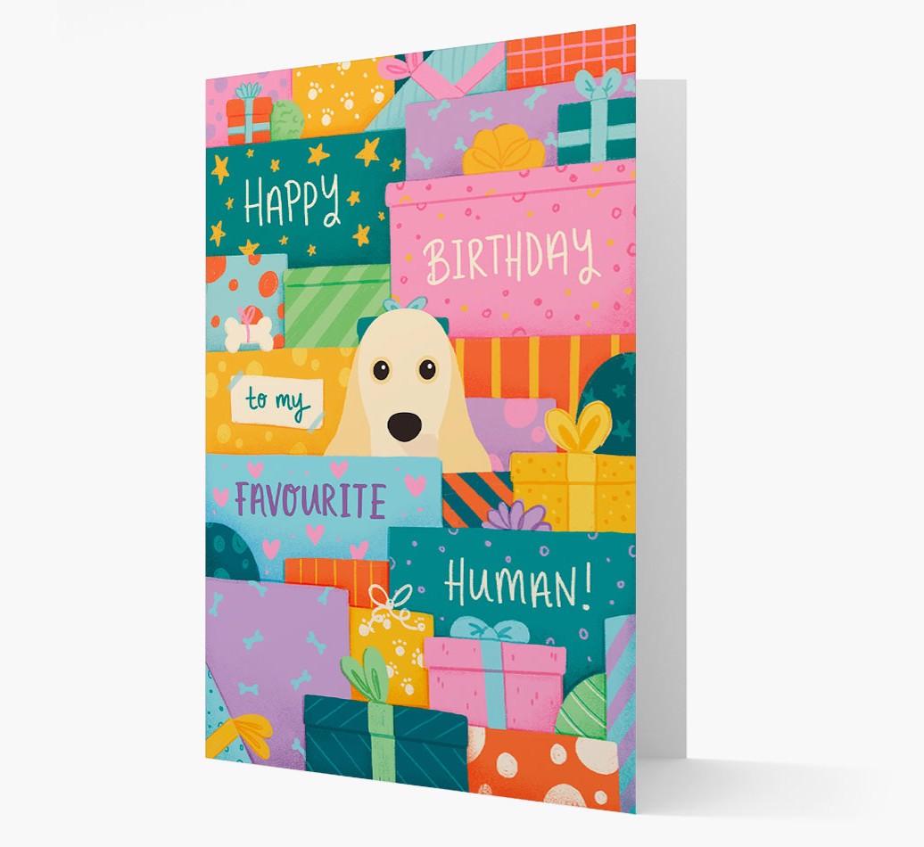 Happy Birthday To My Favorite Human: Personalized {breedFullName} Card