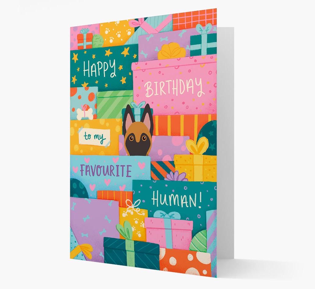 Happy Birthday To My Favorite Human: Personalized {breedFullName} Card