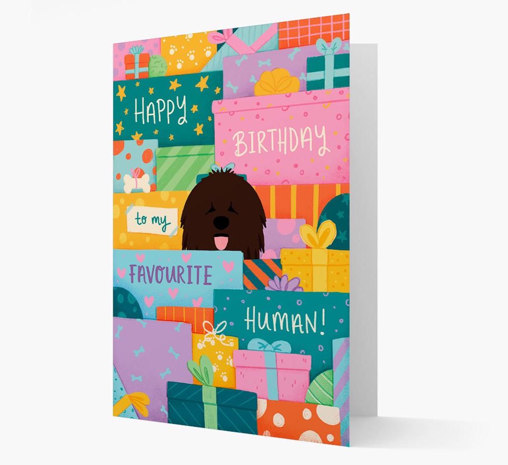Happy Birthday To My Favorite Human: Personalized {breedFullName} Card