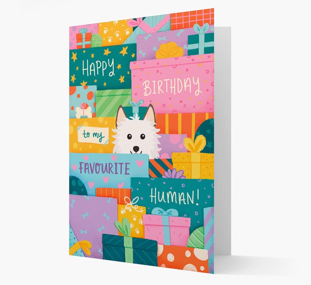 Happy Birthday To My Favorite Human: Personalized {breedFullName} Card