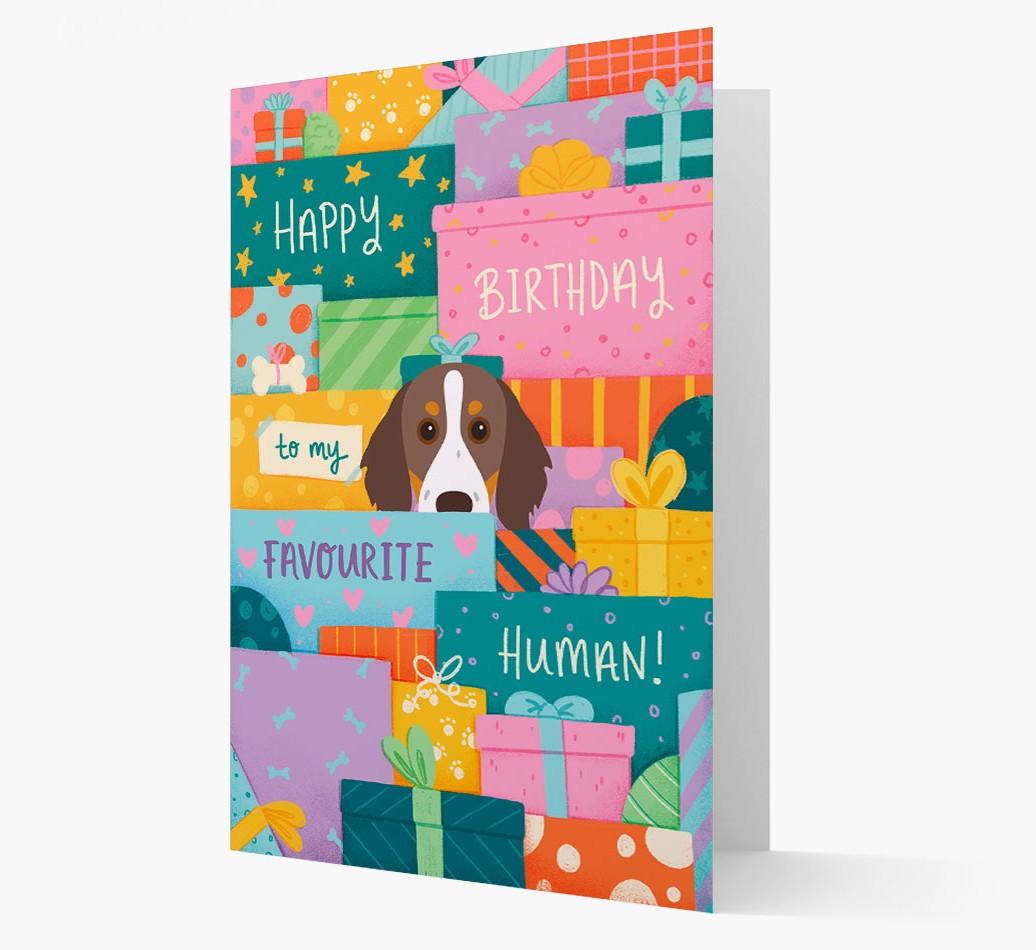 Happy Birthday To My Favorite Human: Personalized {breedFullName} Card