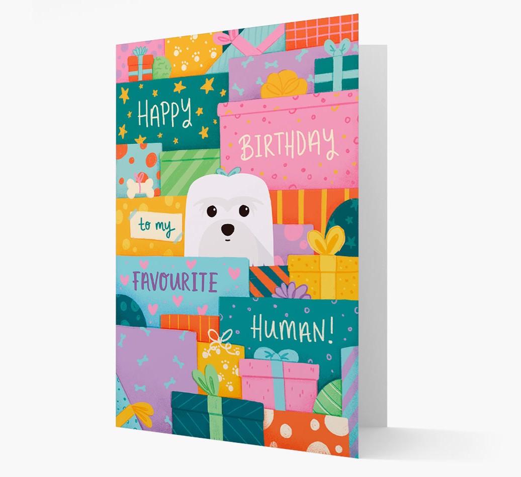 Happy Birthday To My Favorite Human: Personalized {breedFullName} Card