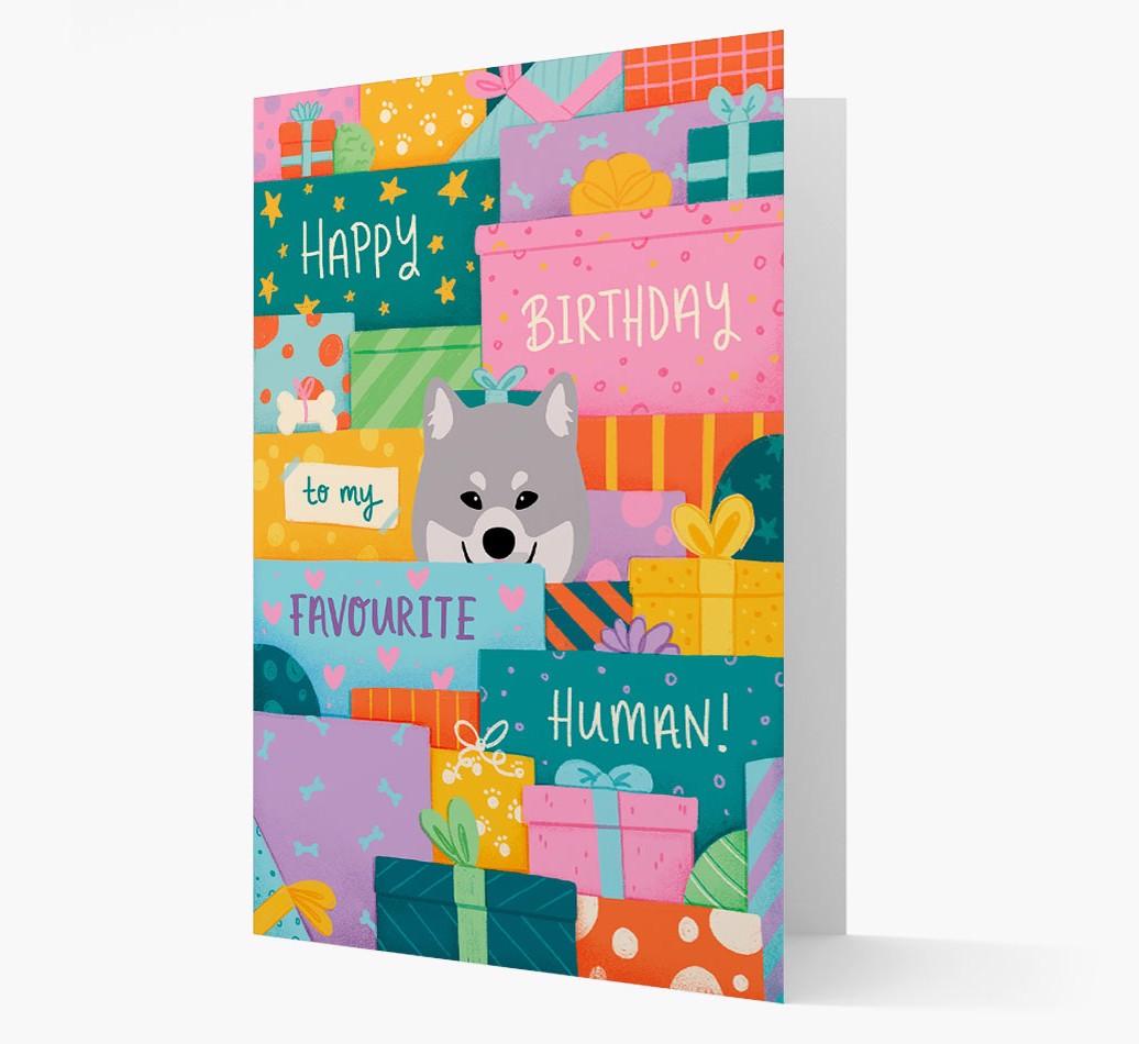 Happy Birthday To My Favorite Human: Personalized {breedFullName} Card