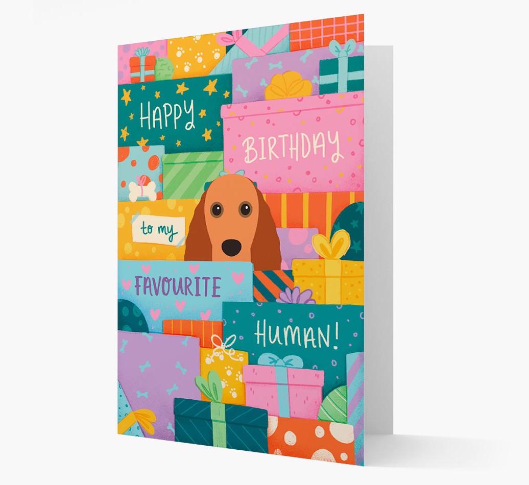 Happy Birthday To My Favorite Human: Personalized {breedFullName} Card