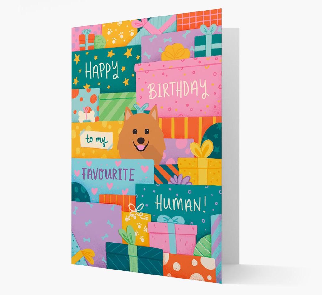Happy Birthday To My Favorite Human: Personalized {breedFullName} Card