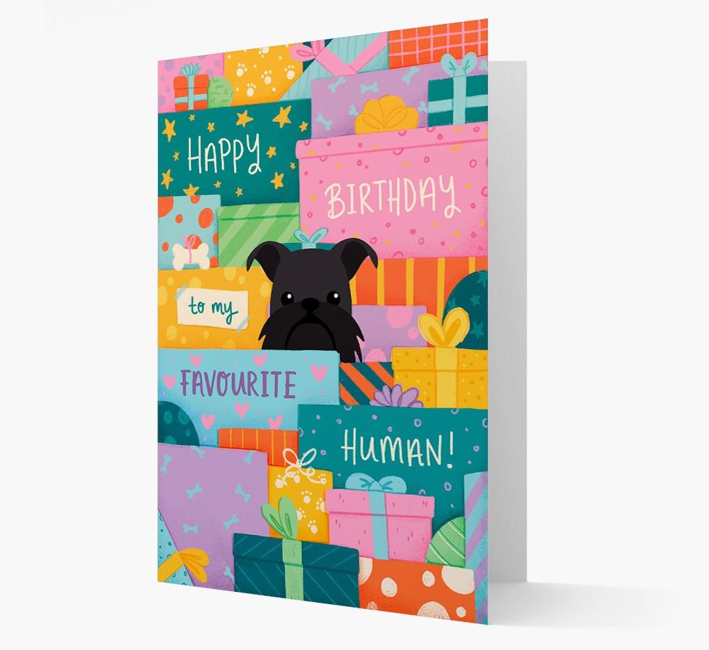 Happy Birthday To My Favorite Human: Personalized {breedFullName} Card