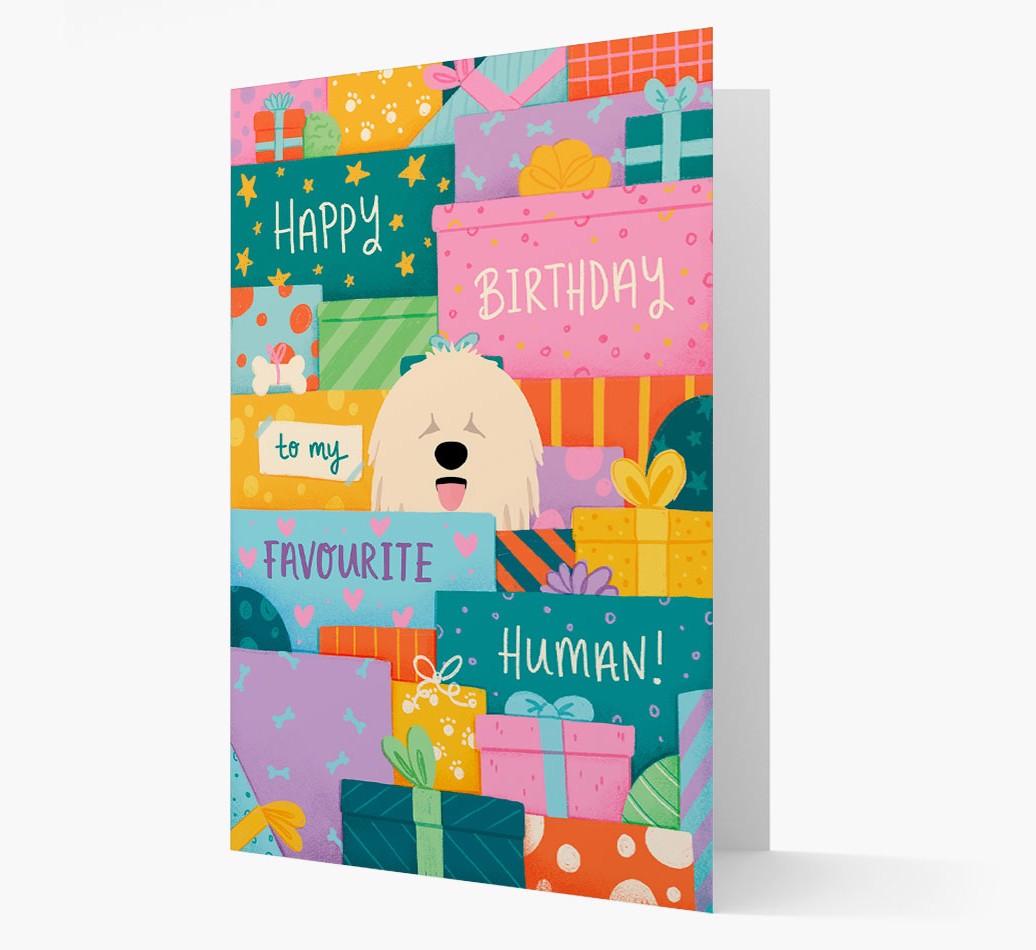 Happy Birthday To My Favorite Human: Personalized {breedFullName} Card