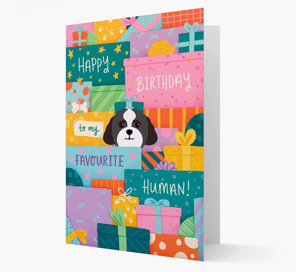 Happy Birthday To My Favorite Human: Personalized {breedFullName} Card