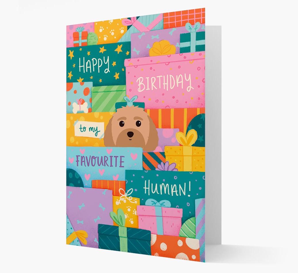 Happy Birthday To My Favorite Human: Personalized {breedFullName} Card