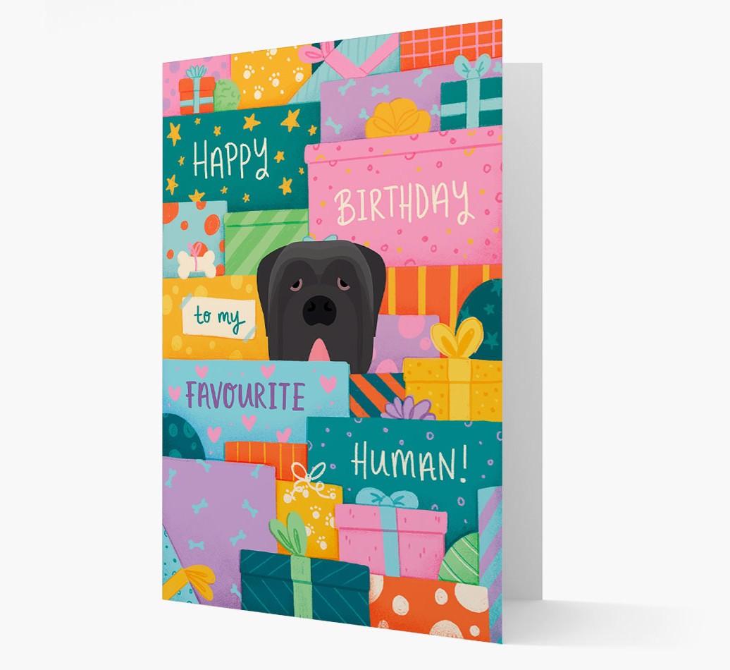 Happy Birthday To My Favorite Human: Personalized {breedFullName} Card