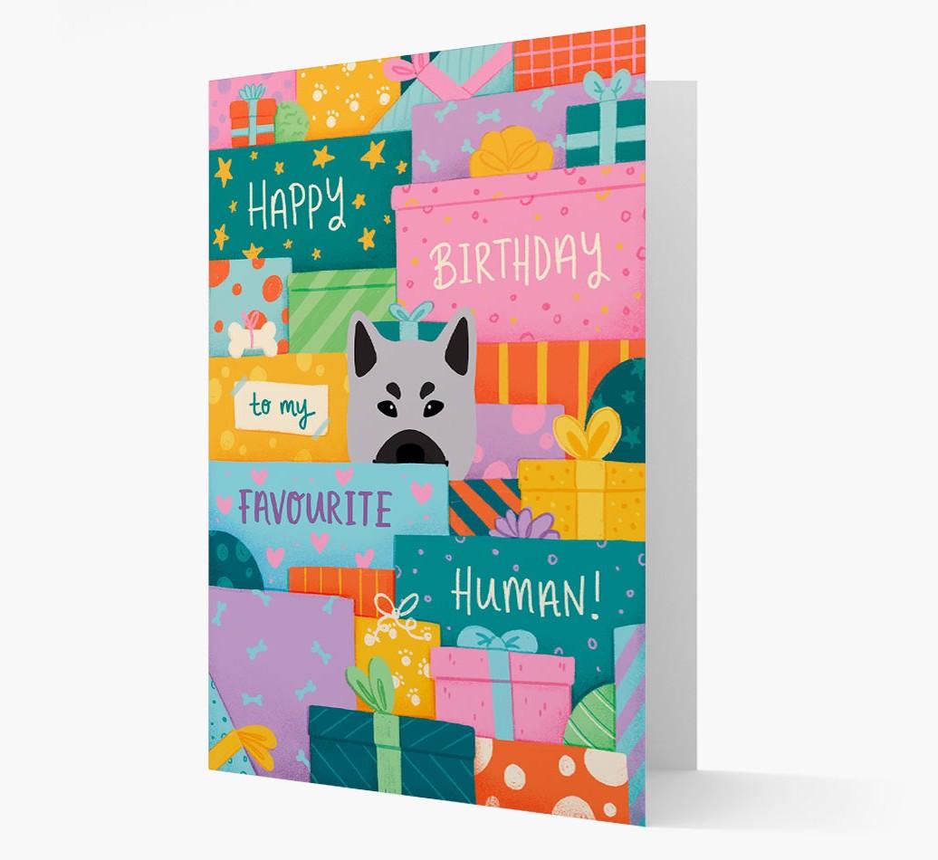 Happy Birthday To My Favorite Human: Personalized {breedFullName} Card