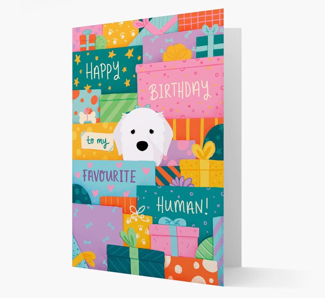 Happy Birthday To My Favorite Human: Personalized {breedFullName} Card