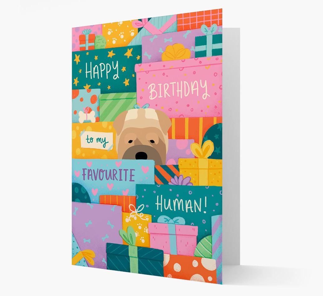 Happy Birthday To My Favorite Human: Personalized {breedFullName} Card