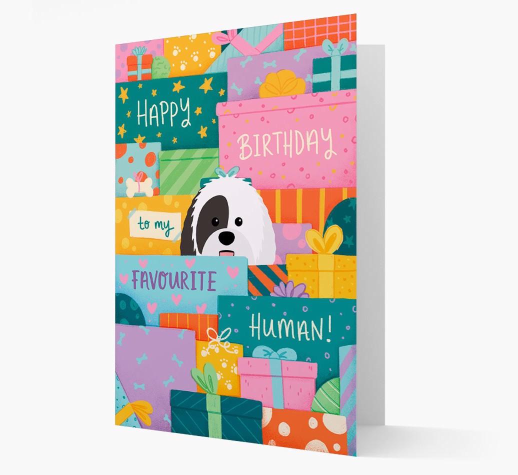 Happy Birthday To My Favorite Human: Personalized {breedFullName} Card