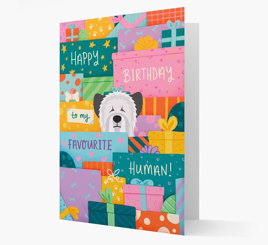 Happy Birthday To My Favorite Human: Personalized {breedFullName} Card