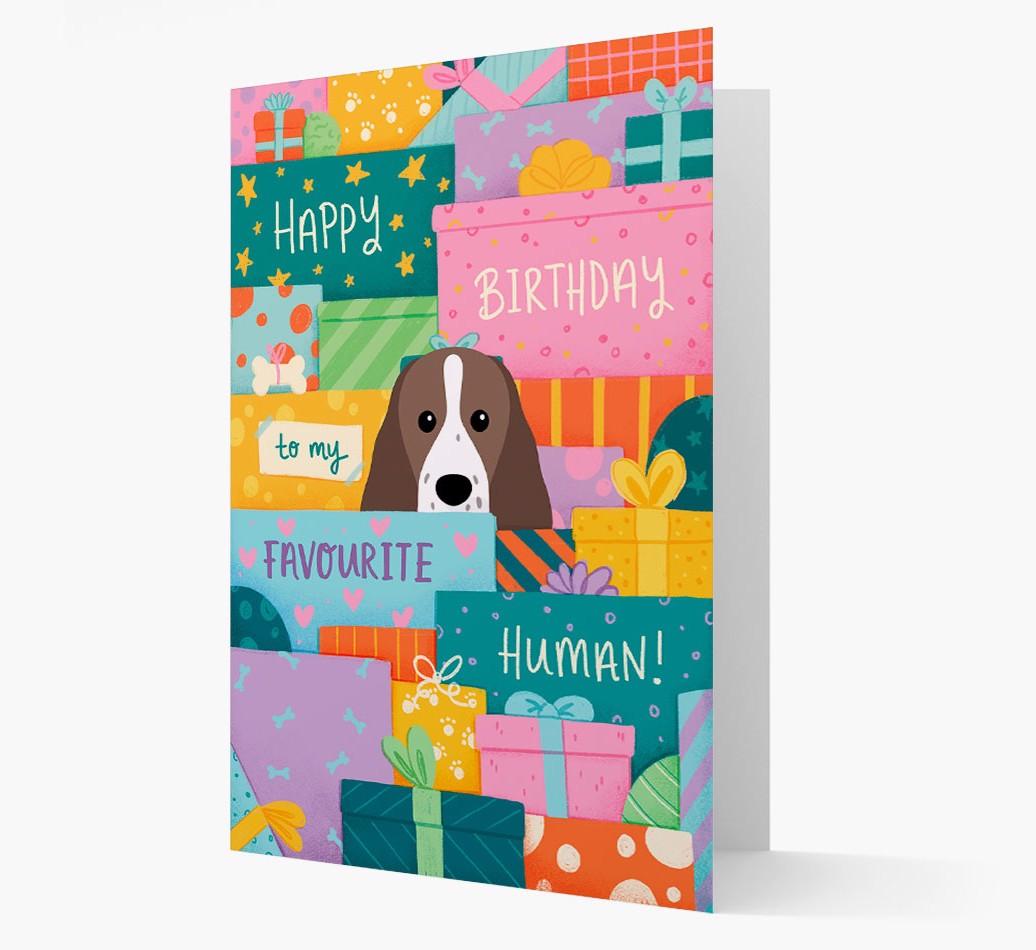 Happy Birthday To My Favorite Human: Personalized {breedFullName} Card