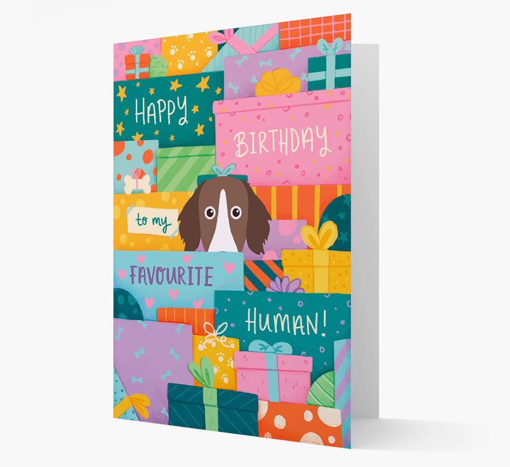 Happy Birthday To My Favorite Human: Personalized {breedFullName} Card