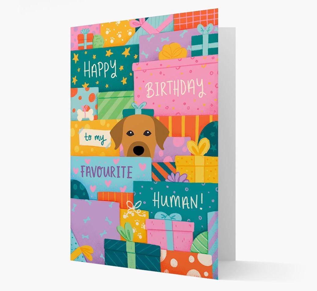Happy Birthday To My Favorite Human: Personalized {breedFullName} Card
