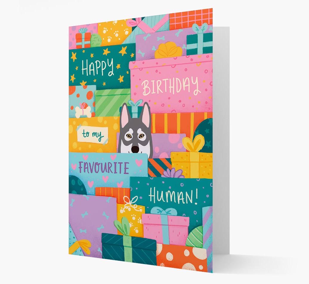 Happy Birthday To My Favorite Human: Personalized {breedFullName} Card