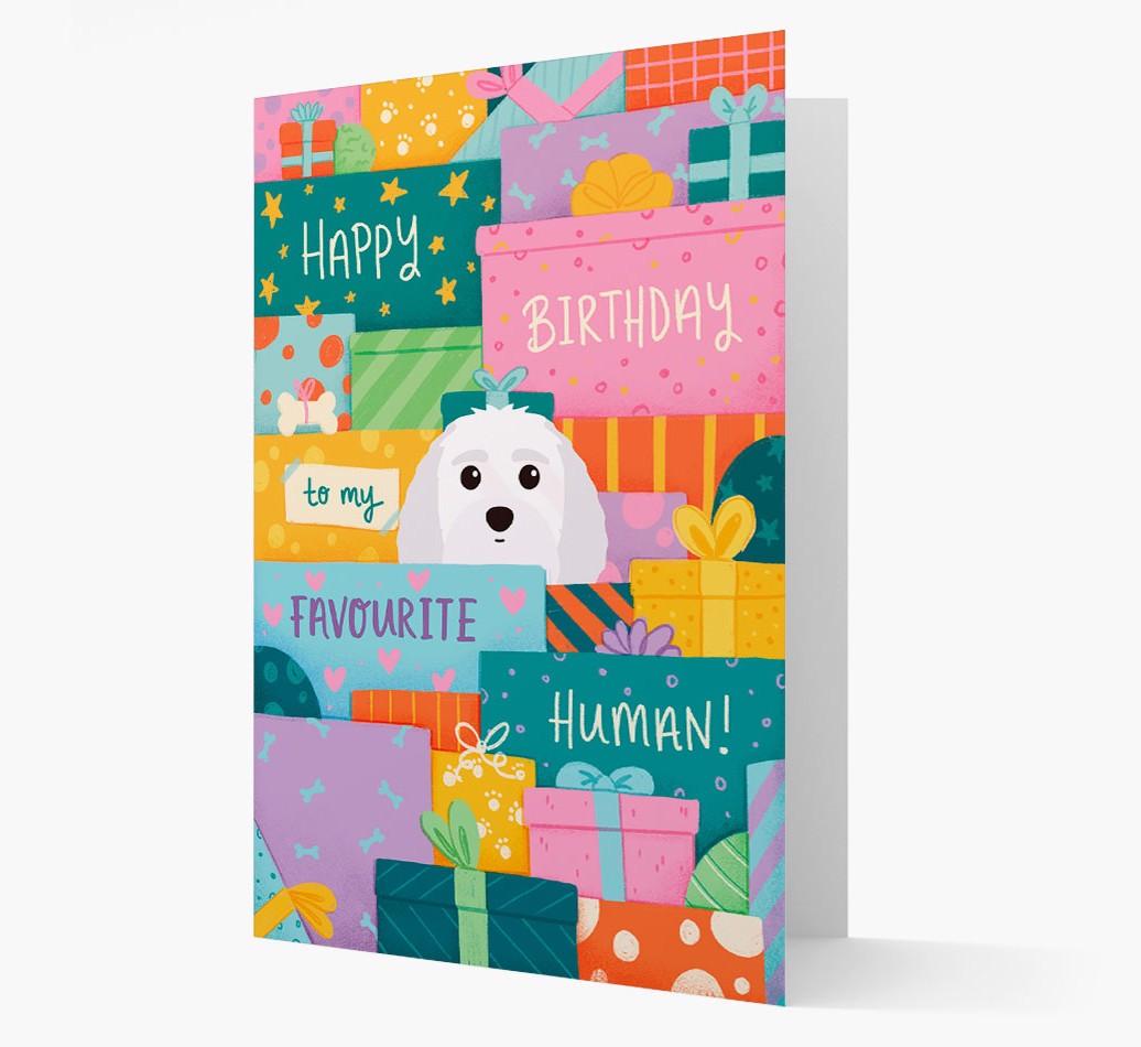 Happy Birthday To My Favorite Human: Personalized {breedFullName} Card