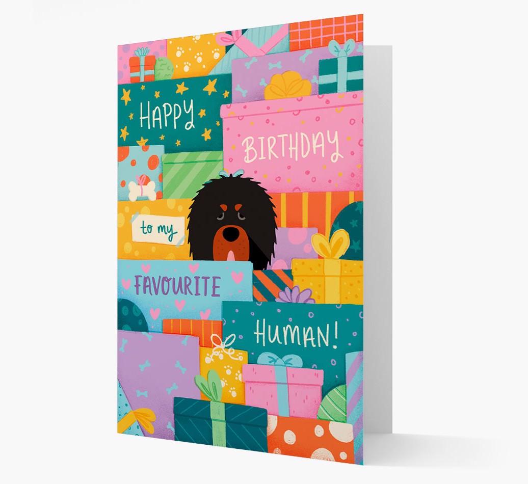 Happy Birthday To My Favorite Human: Personalized {breedFullName} Card