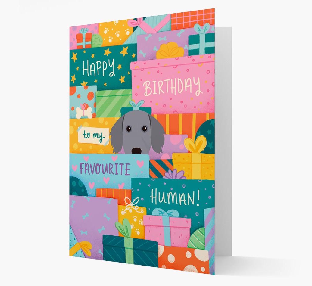 Happy Birthday To My Favorite Human: Personalized {breedFullName} Card