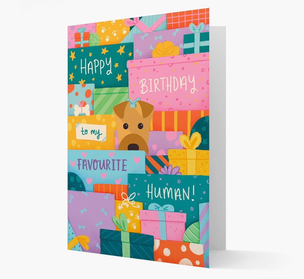 Happy Birthday To My Favorite Human: Personalized {breedFullName} Card