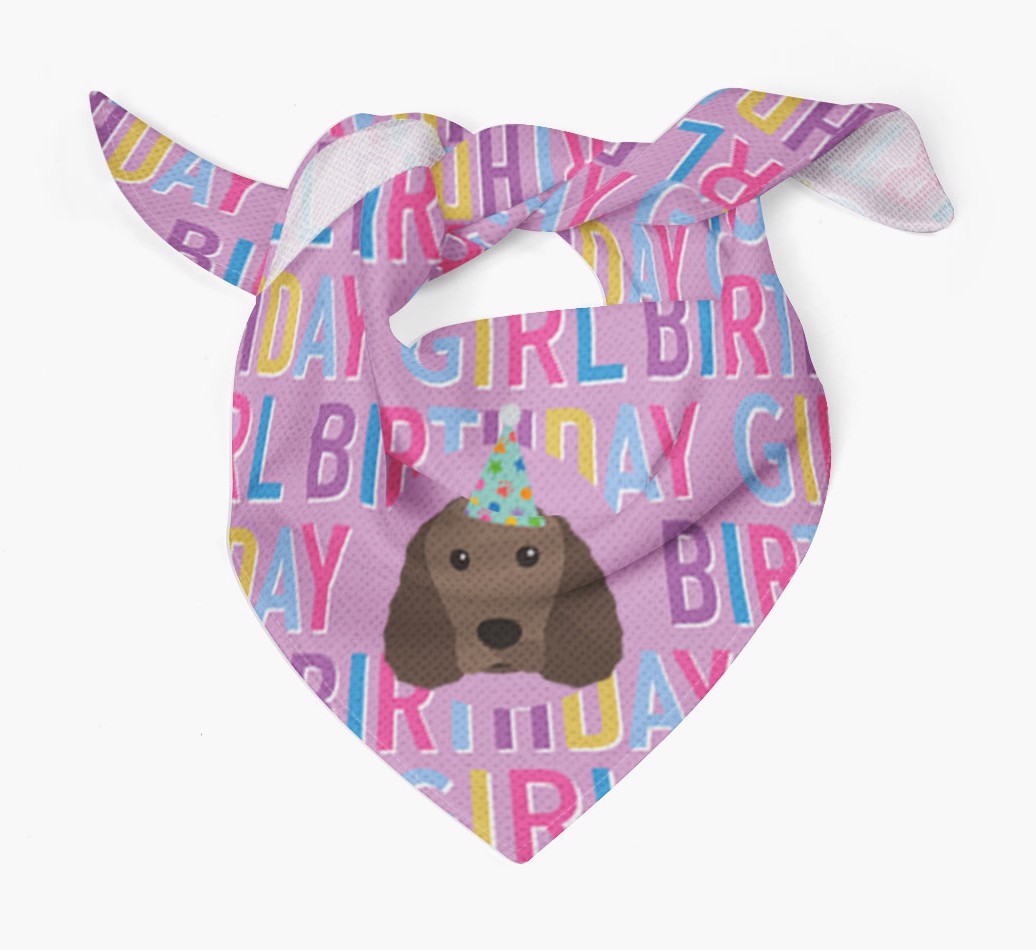 Birthday Girl: Personalised {breedFullName} Bandana