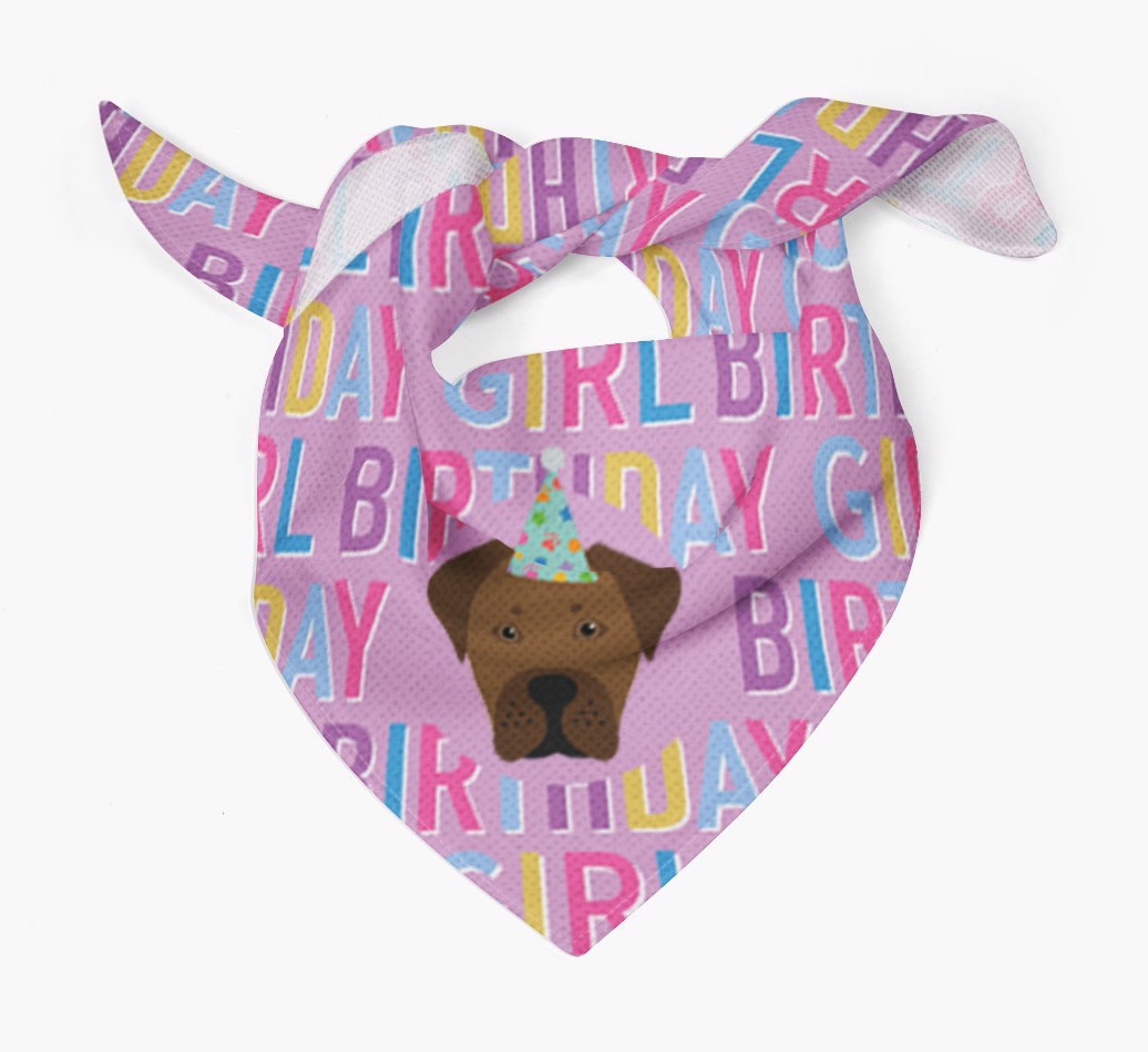 Birthday Girl: Personalised {breedFullName} Bandana