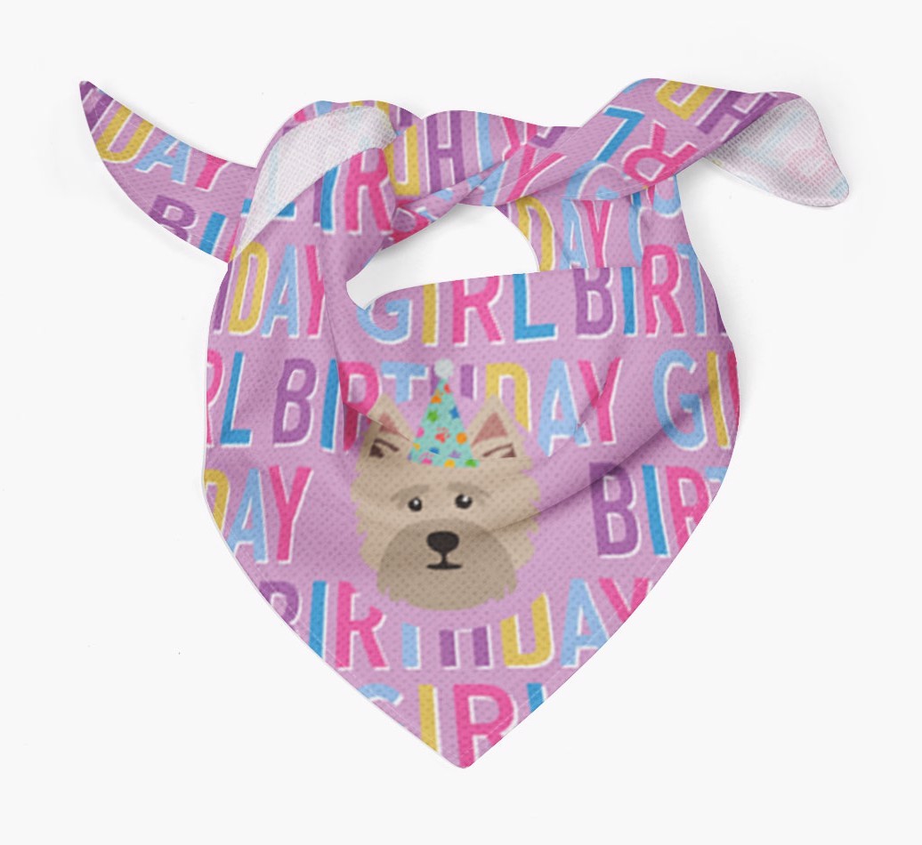 Birthday Girl: Personalised {breedFullName} Bandana