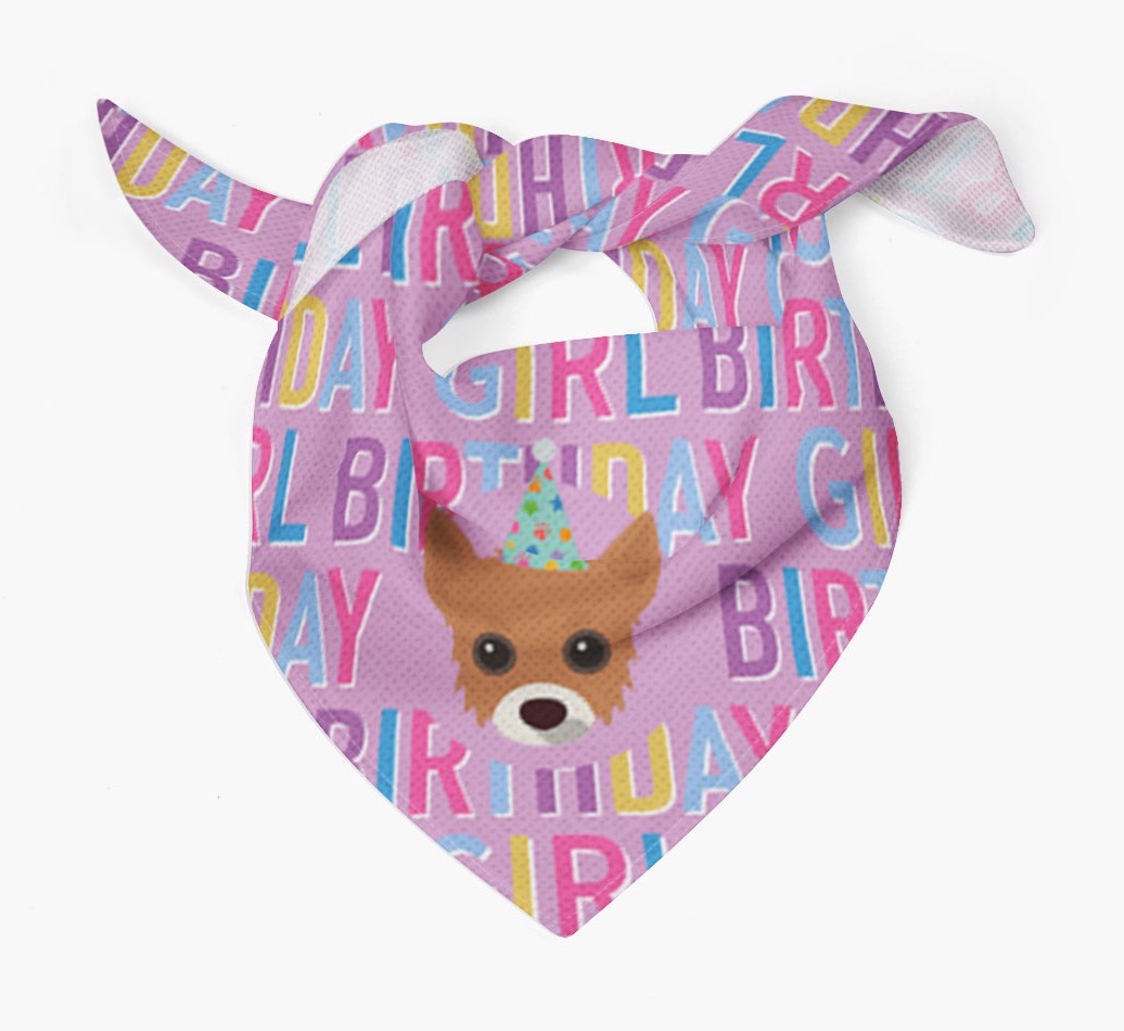 Birthday Girl: Personalised {breedFullName} Bandana
