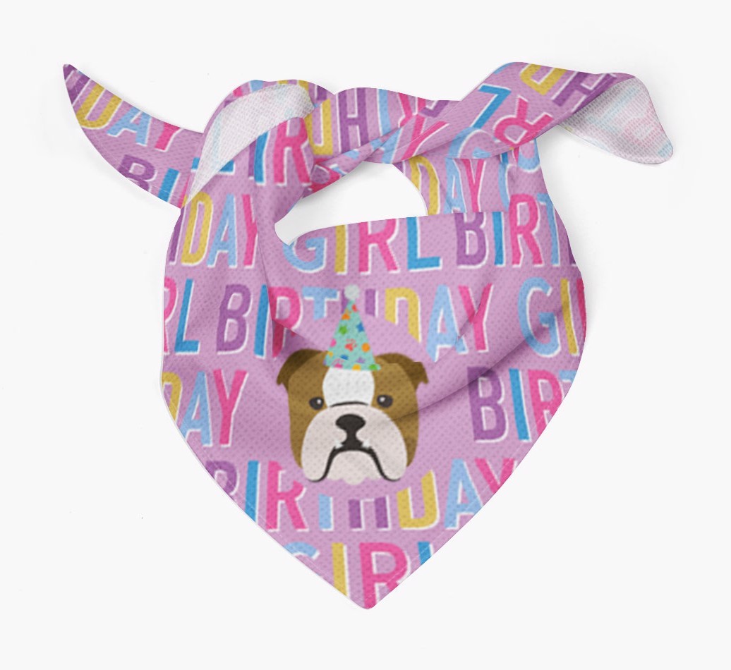 Birthday Girl: Personalised {breedFullName} Bandana
