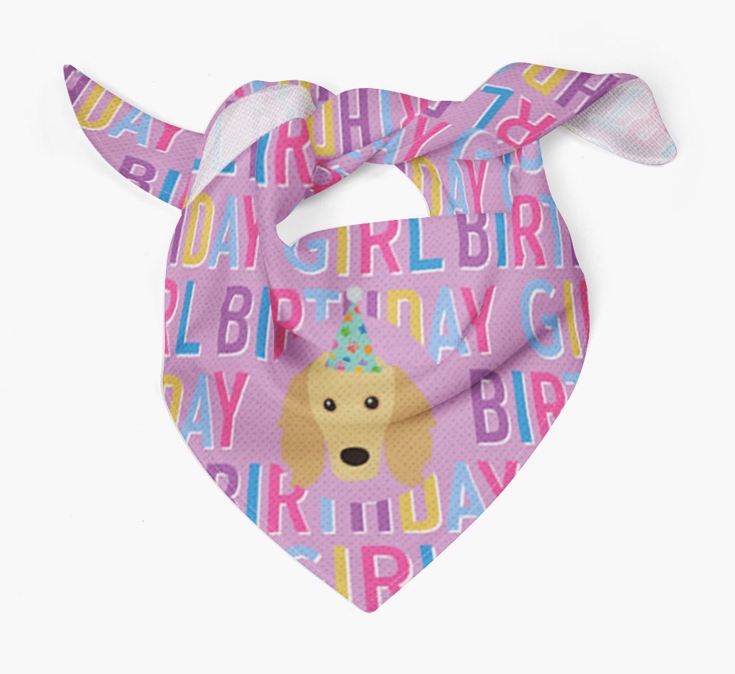 Birthday Girl: Personalised {breedFullName} Bandana