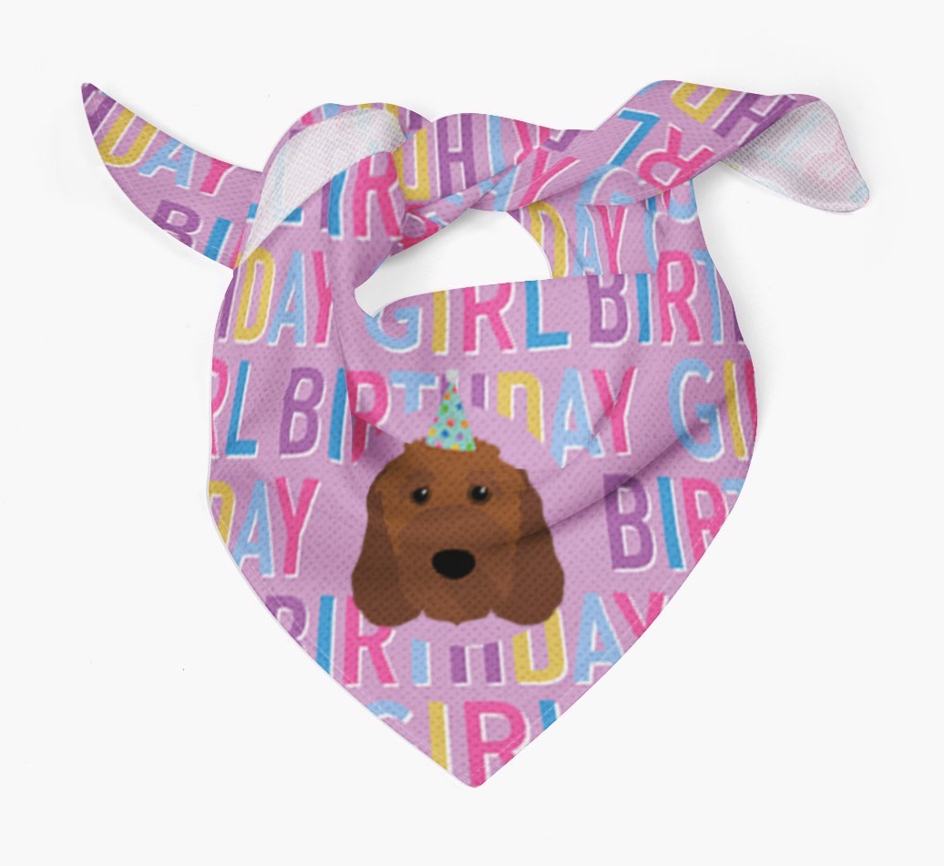 Birthday Girl: Personalised {breedFullName} Bandana