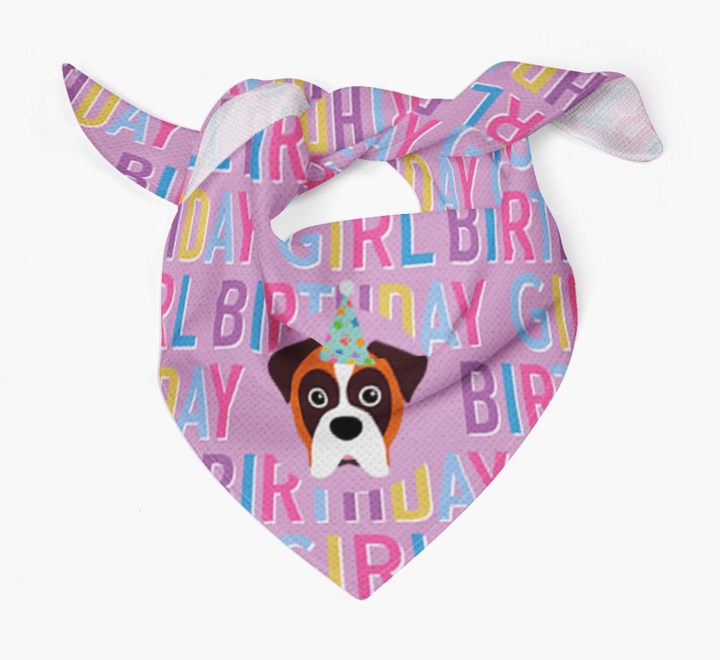 Birthday Girl: Personalized {breedFullName} Bandana